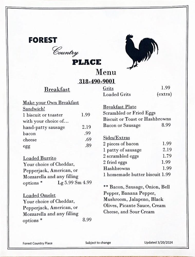 Forest Country Place Loaded Omelet